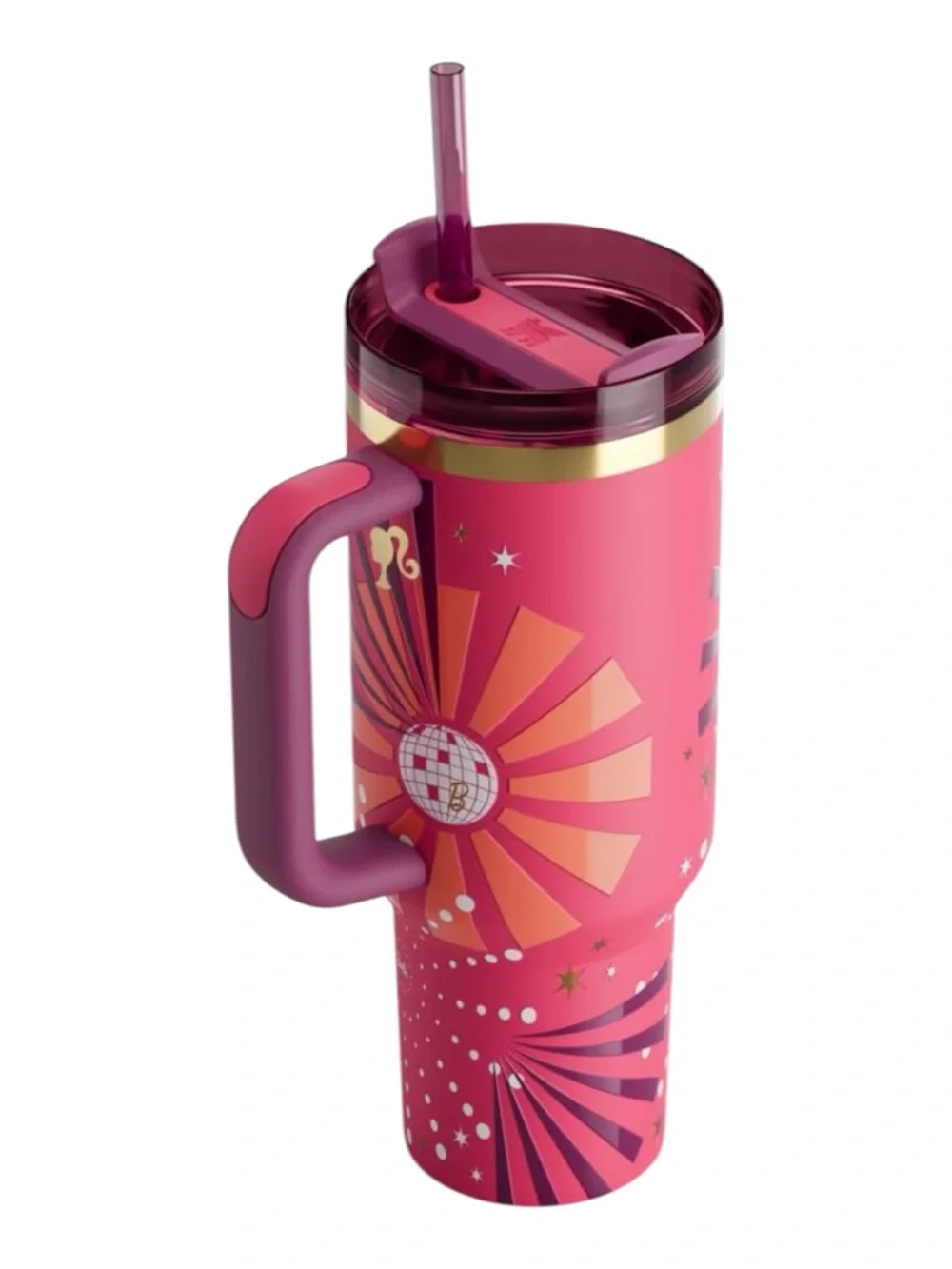 Barbie x Stanley 80s Dynamite Barbie 40oz Quencher Tumbler BNIB - Picture 5 of 15